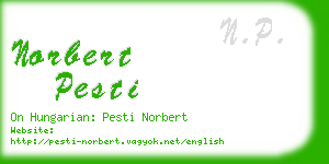 norbert pesti business card
